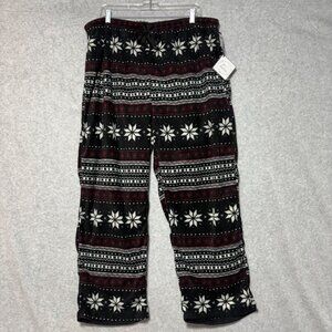 Jo & Bette 3XL Black Fair Isle Pajama Pants 100% Polyester Soft Cozy Lounge Wear